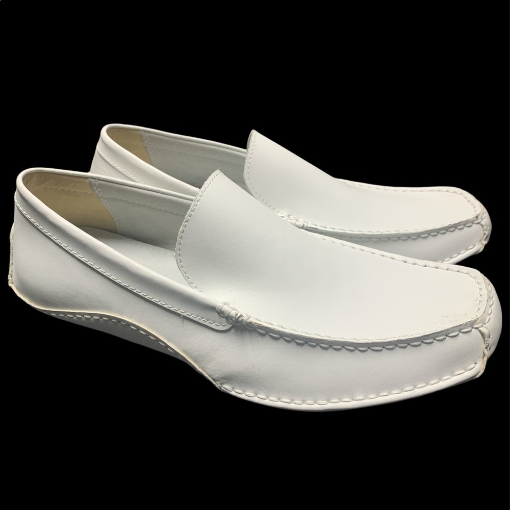 New W/O Tag & Box!Steve Madden White Novo Driving Mocassin Shoes Size 11 SKU:200